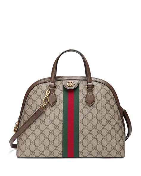 gucci oph medium top handle with red leater trim|Gucci ophidia accessories.